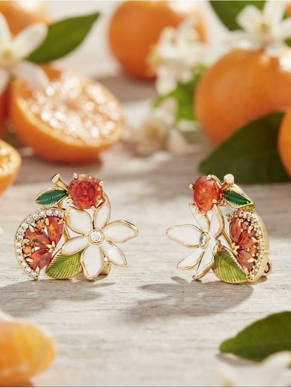 kate spade Sweet Citrus Orange Cluster Stud Earrings